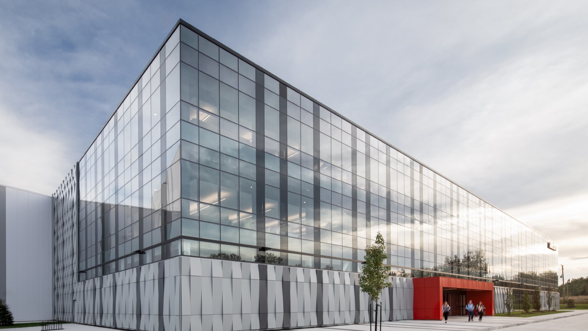 Perspective du centre administratif attenant au centre de distribution de Metro à Terrebonne.