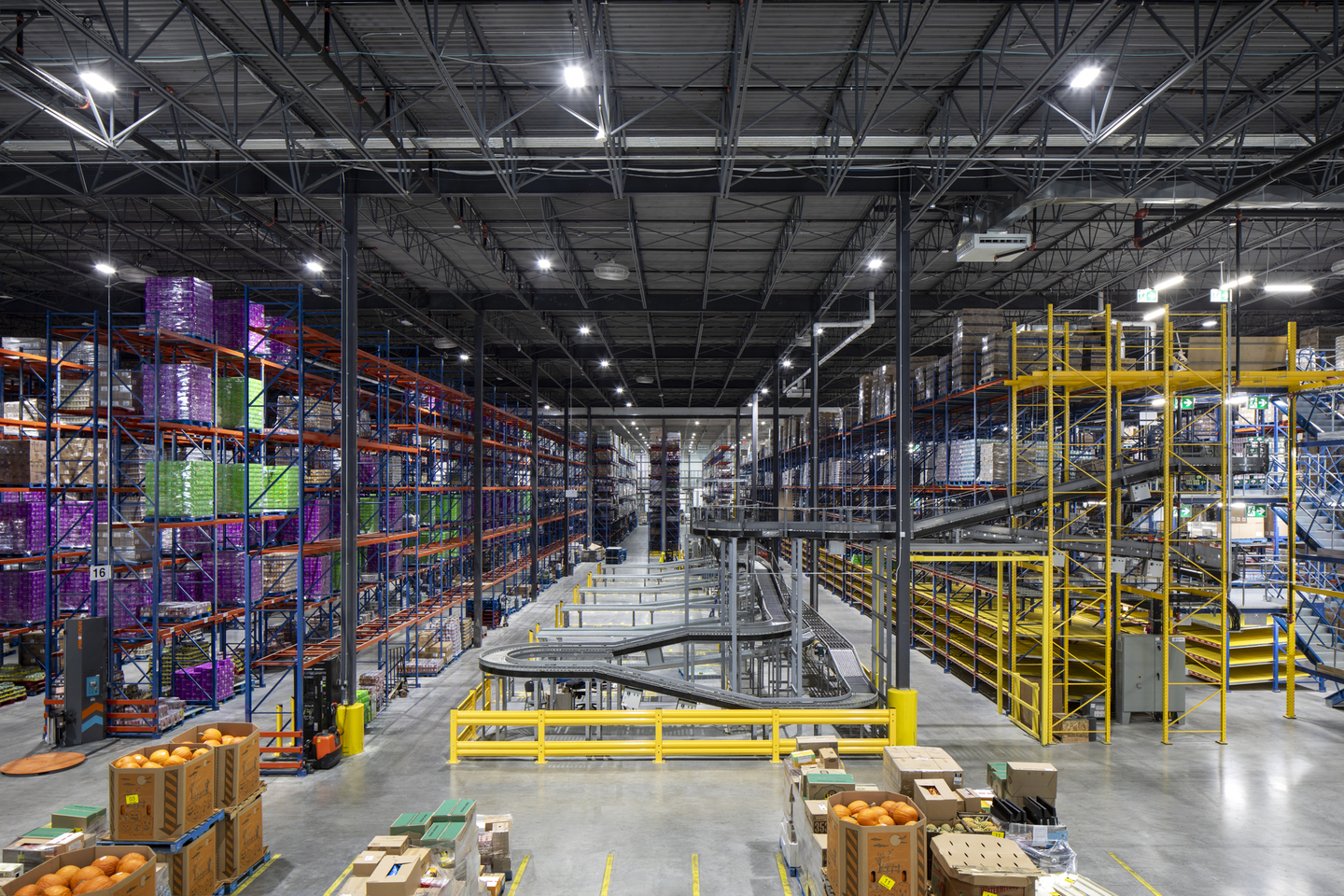 Conveyor and racking