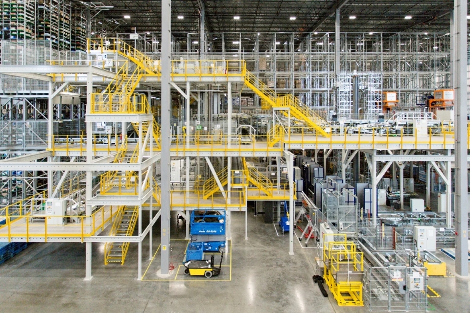 Intérieur du centre de distribution